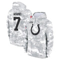 Pouc IN.Colts #7 Charvarius Ward Sr. Player Arctic Camo Salute to Service Hoodies Limited Game Stitched Jerseys