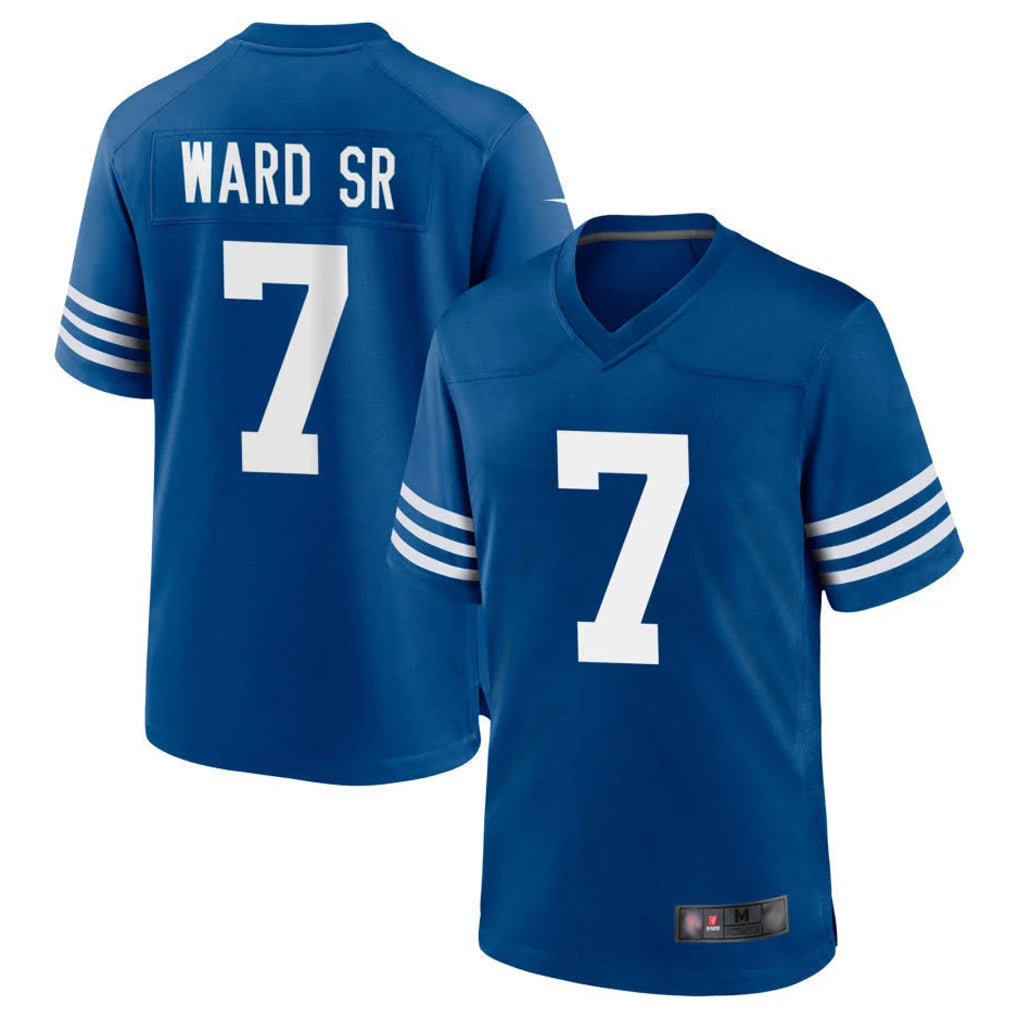 Pouc IN.Colts #7 Charvarius Ward Sr. Player Royal Limited Home Game Stitched Jerseys