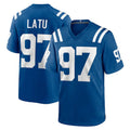 Pouc IN.Colts #97 Laiatu Latu Player Royal Home Game Stitched Jerseys