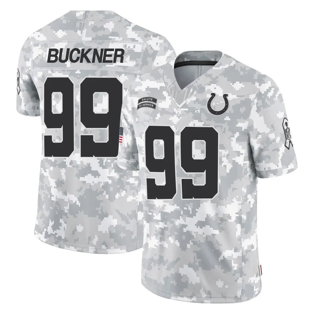 Pouc IN.Colts #99 DeForest Buckner Player Arctic Camo Salute To Service Limited Game Stitched Jerseys
