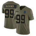 Pouc IN.Colts #99 DeForest Buckner Player Olive 2025 Salute To Service Limited Game Stitched Jerseys