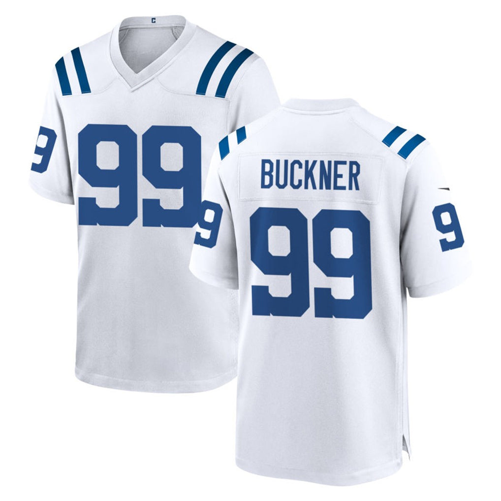 Pouc IN.Colts #99 DeForest Buckner Player White Home Game Stitched Jerseys