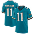 Pouc J.Jaguars #11 Parker Washington Player Teal Prowler Throwback Stitched Jerseys