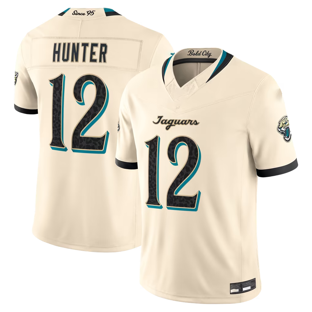 Pouc J.Jaguars #12 Travis Hunter Natural 2026 Rivalries Collection Limited Stitched Jerseys