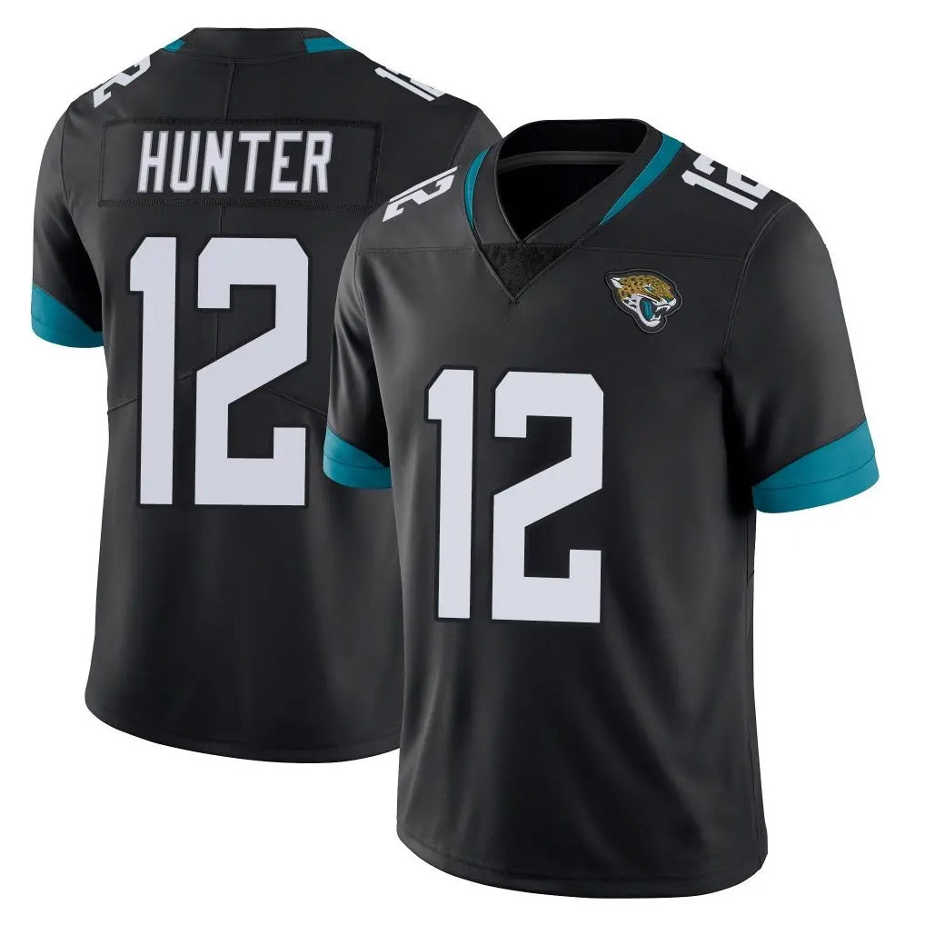 Pouc J.Jaguars #12 Travis Hunter Player Black Vapor Untouchable Limited Home Game Stitched Jerseys