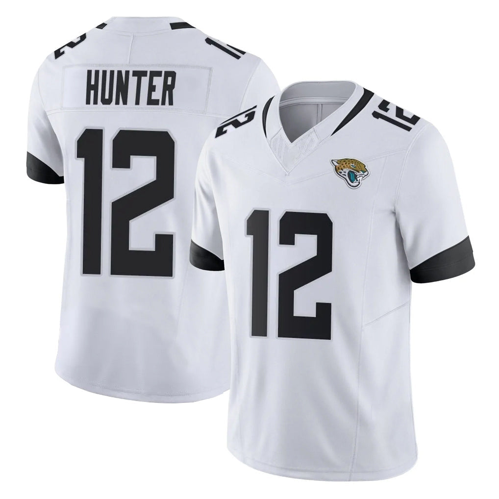Pouc J.Jaguars #12 Travis Hunter Player White Vapor F.U.S.E. Limited Home Game Stitched Jerseys