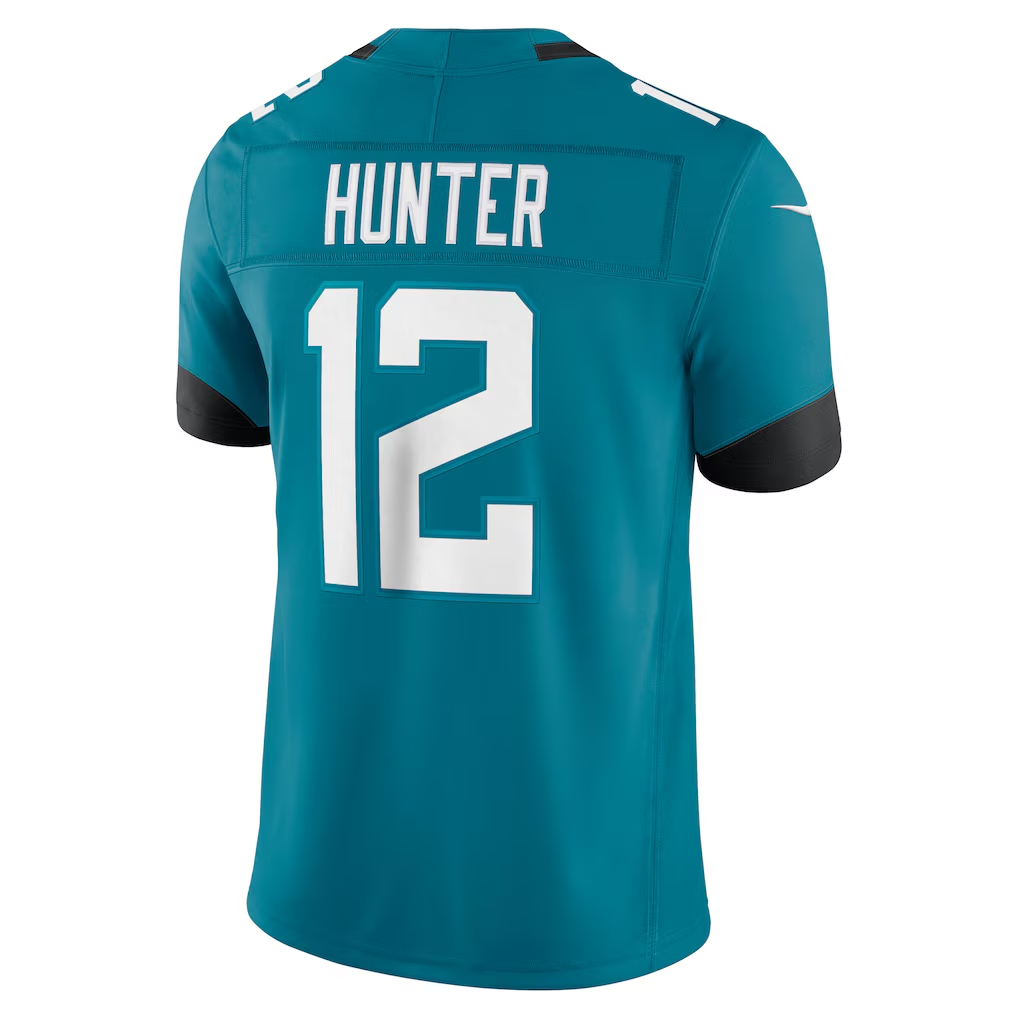 Pouc J.Jaguars #12 Travis Hunter Teal Team Vapor F.U.S.E. Stitched Limited Jerseys