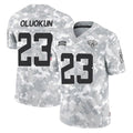 Pouc J.Jaguars #23 Foyesade Oluokun Player Arctic Camo Salute To Service Limited Game Stitched Jerseys