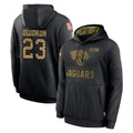 Pouc J.Jaguars #23 Foyesade Oluokun Player Black Salute to Service Hoodies Limited Game Stitched Jerseys