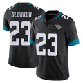 Pouc J.Jaguars #23 Foyesade Oluokun Player Black Vapor Untouchable Limited Home Game Stitched Jerseys
