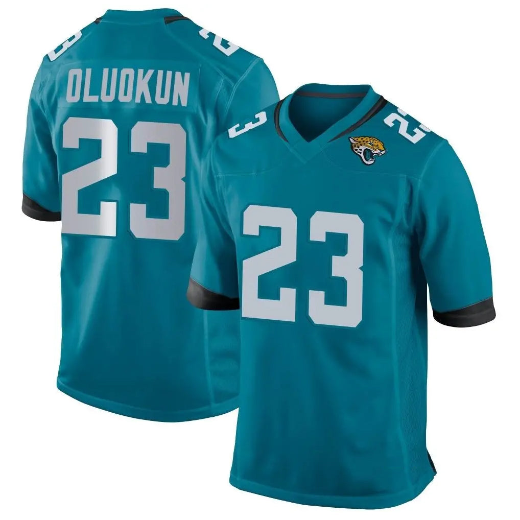 Pouc J.Jaguars #23 Foyesade Oluokun Player Teal Home Game Stitched Jerseys