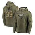 Pouc J.Jaguars #39 Cam Little Player Olive Salute to Service Pullover Hoodies Home Game Stitched Jerseys