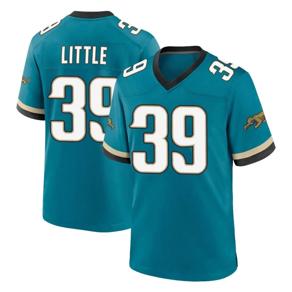 Pouc J.Jaguars #39 Cam Little Player Teal Prowler Throwback Limited Home Game Stitched Jerseys