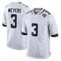 Pouc J.Jaguars #3 Jakobi Meyers Player White Home Game Stitched Jerseys