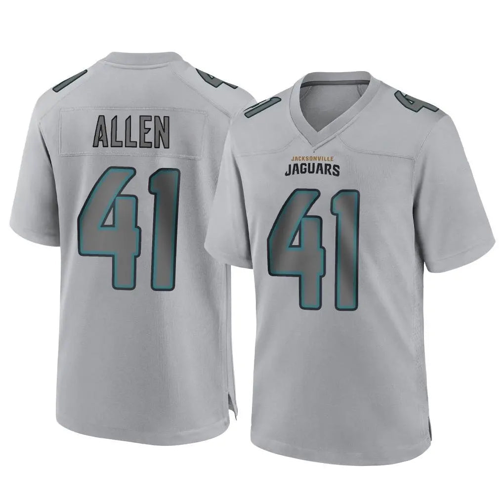 Pouc J.Jaguars #41 Josh Hines-Allen Player Gray Atmosphere Fashion Home Game Stitched Jerseys