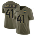 Pouc J.Jaguars #41 Josh Hines-Allen Player Olive 2025 Salute To Service Limited Game Stitched Jerseys