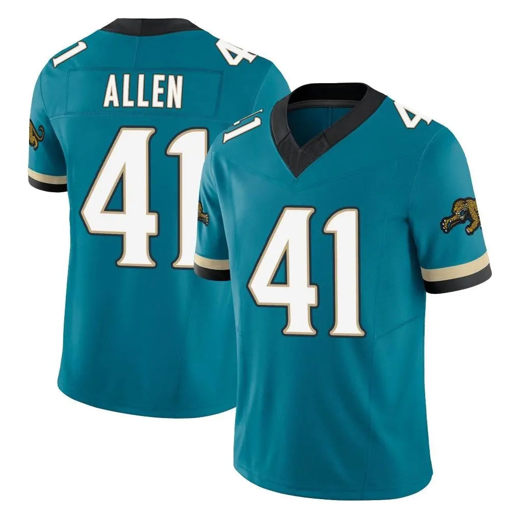 Pouc J.Jaguars #41 Josh Hines-Allen Player Teal Prowler Throwback Vapor F.U.S.E. Limited Home Game Stitched Jerseys