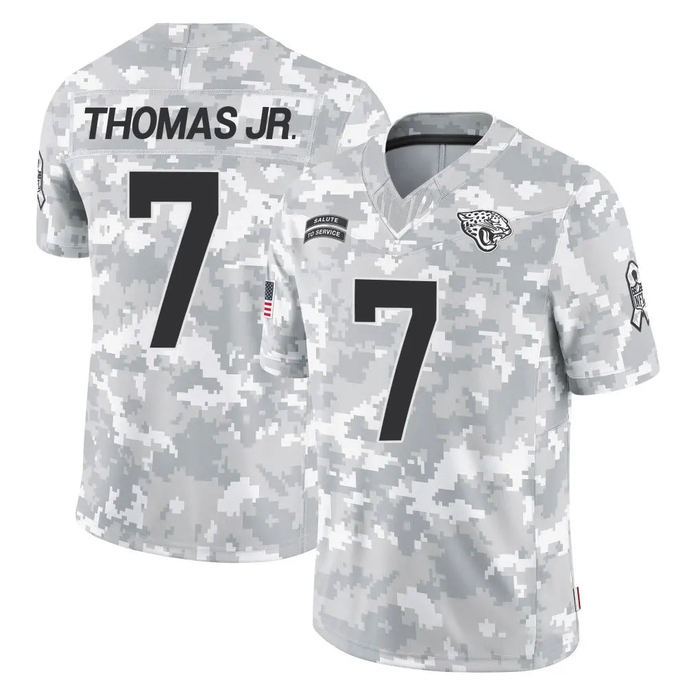 Pouc J.Jaguars #7 Brian Thomas Jr. Player Arctic Camo Salute To Service Limited Game Stitched Jerseys