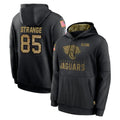 Pouc J.Jaguars #85 Brenton Strange Player Black Salute to Service Hoodies Limited Game Stitched Jerseys