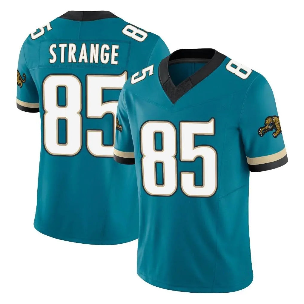 Pouc J.Jaguars #85 Brenton Strange Player Teal Prowler Throwback Vapor F.U.S.E. Limited Home Game Stitched Jerseys