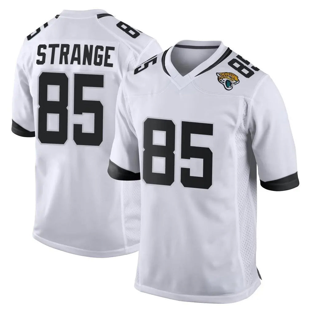 Pouc J.Jaguars #85 Brenton Strange Player White Home Game Stitched Jerseys