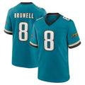 Pouc J.Jaguars #8 Mark Brunell?Player Teal Prowler Throwback Limited Home Game Stitched Jerseys