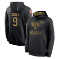 Pouc J.Jaguars #9 Logan Cooke Player Black Salute to Service Hoodies Limited Game Stitched Jerseys