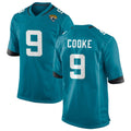 Pouc J.Jaguars #9 Logan Cooke Player Teal Home Game Stitched Jerseys