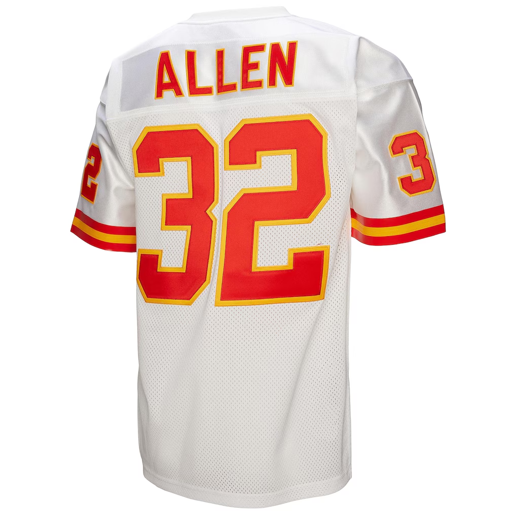 Pouc KC.Chiefs 1994 #32 Marcus Allen Mitchell & Ness White Authentic Throwback Retired Player Jersey