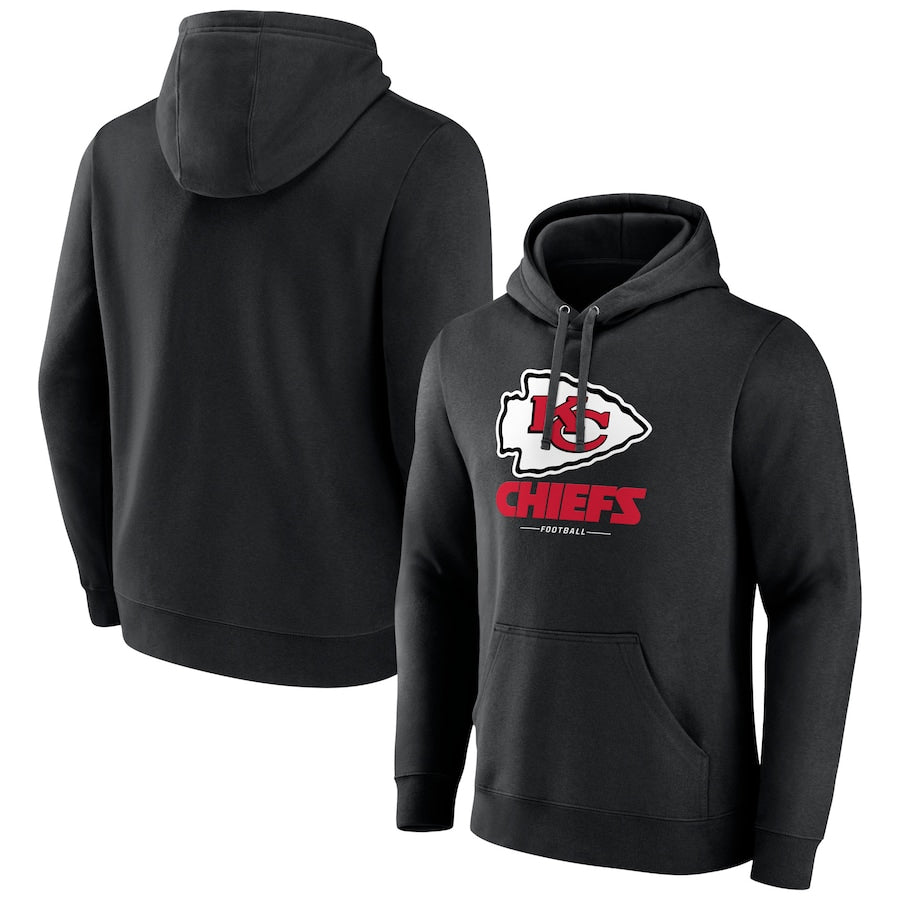 Pouc KC.Chiefs Blank Player Black Pullover Hoodie Stitched Jerseys