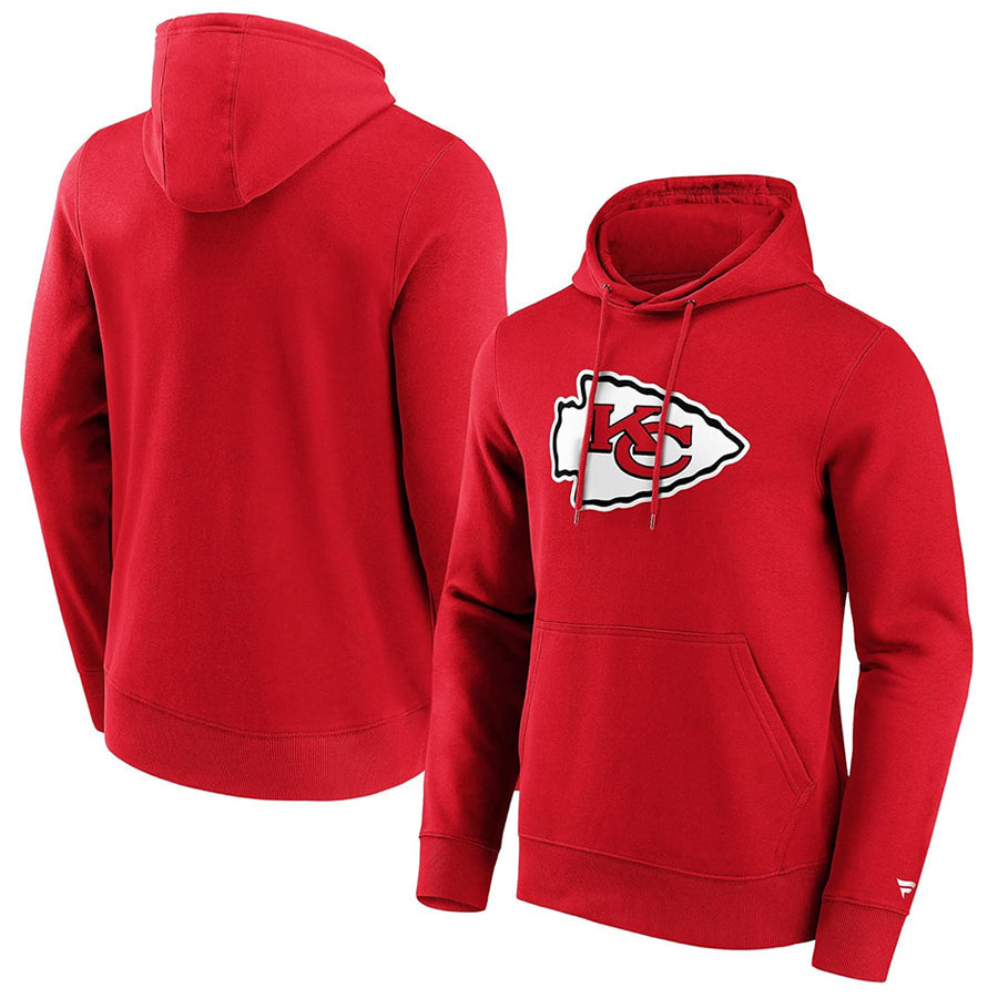 Pouc Custom KC.Chiefs Blank Player Red Pullover Hoodie Stitched Jerseys