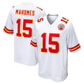 Pouc KC.Chiefs #15 Patrick Mahomes Player White Home Game Stitched Jerseys