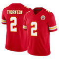 Pouc KC.Chiefs #2 Tyquan Thornton Player Red Limited Vapor F.U.S.E. Home Game Stitched Jerseys