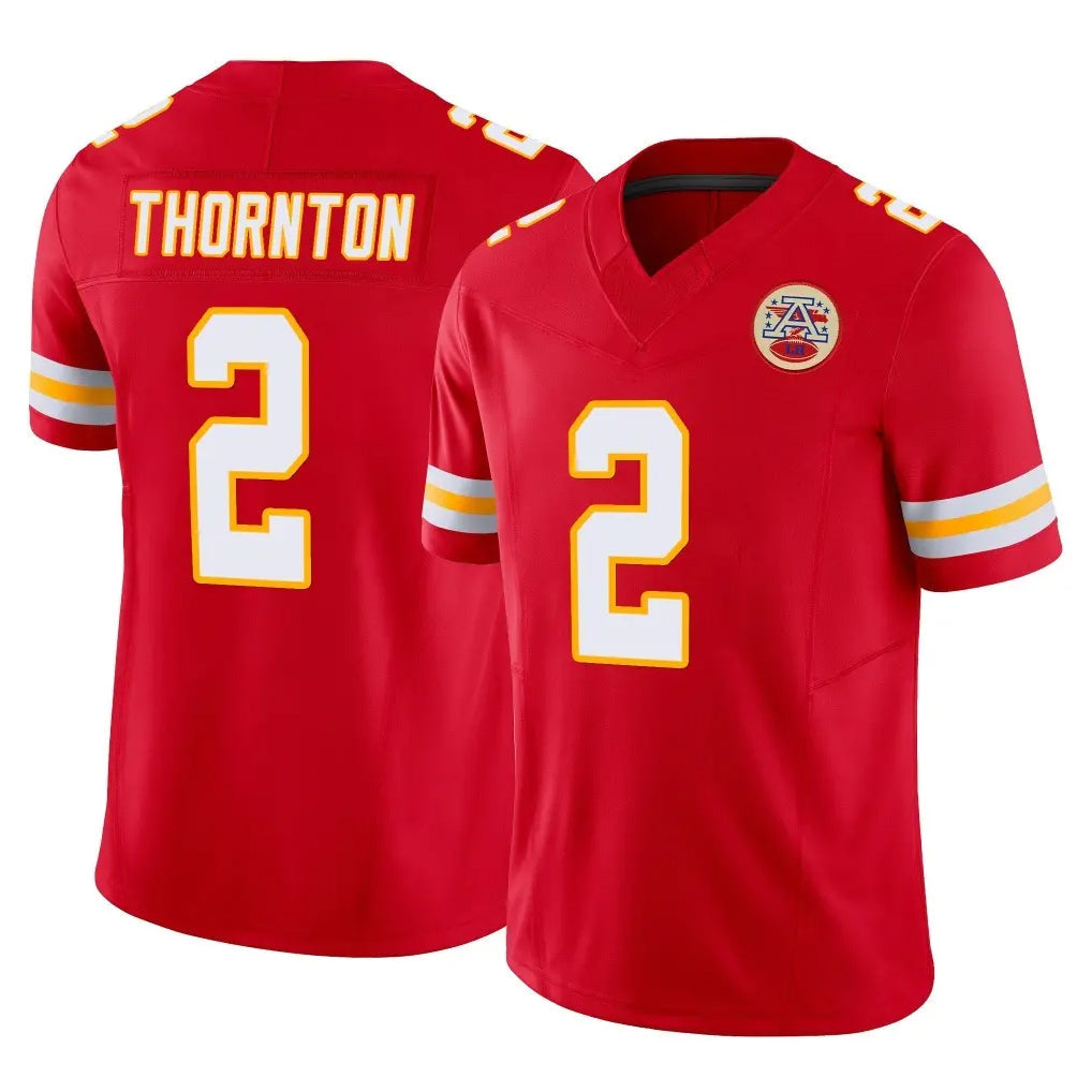 Pouc KC.Chiefs #2 Tyquan Thornton Player Red Limited Vapor F.U.S.E. Home Game Stitched Jerseys