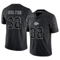 Pouc KC.Chiefs #32 Nick Bolton Player Black RFLCTV Limited Stitched Jerseys