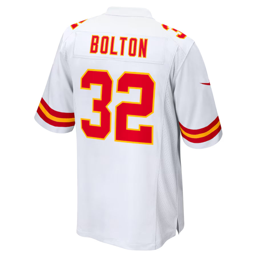 Pouc KC.Chiefs #32 Nick Bolton Player White Home Game Stitched Jerseys