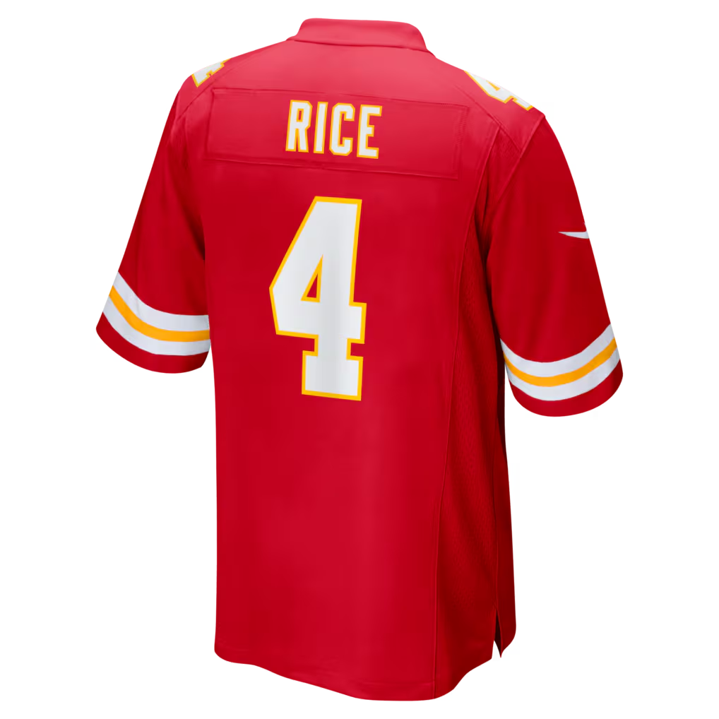 Pouc KC.Chiefs #4 Chiefs Rashee Rice Red Game Stitched Jerseys