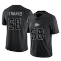 Pouc KC.Chiefs #58 Derrick Thomas Player Black Limited Reflective Game Stitched Jerseys