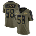 Pouc KC.Chiefs #58 Derrick Thomas Player Olive Salute To Service Limited Game Stitched Jerseys