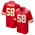 Pouc KC.Chiefs #58 Derrick Thomas Player Red Home Game Stitched Jerseys