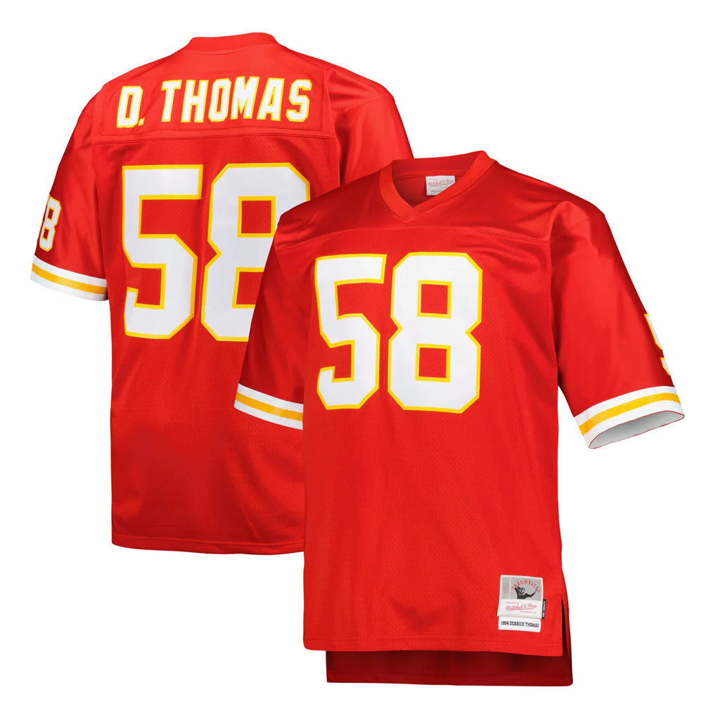 Pouc KC.Chiefs #58 Derrick Thomas Player Red Mitchell & Ness 1994 Throwback Retired Stitched Jerseys