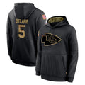 Pouc KC.Chiefs #5 Mansoor Delane Player Black Salute to Service Hoodies Limited Game Stitched Jerseys