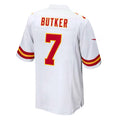 Pouc KC.Chiefs #7 Harrison Butker Player White Home Game Stitched Jerseys