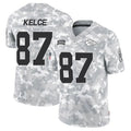 Pouc KC.Chiefs #87 Travis Kelce Player Arctic Camo Salute to Service Limited Stitched Jerseys