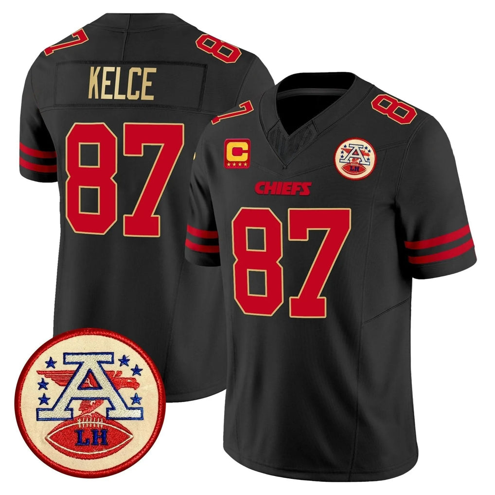 Pouc KC.Chiefs #87 Travis Kelce Player Black Limited Vapor F.U.S.E. Home Game Stitched Jerseys