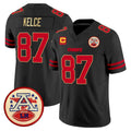 Pouc KC.Chiefs #87 Travis Kelce Player Black Limited Vapor F.U.S.E. Home Game Stitched Jerseys