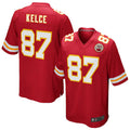 Pouc KC.Chiefs #87 Travis Kelce Player Red Team Color Game Stitched Jerseys