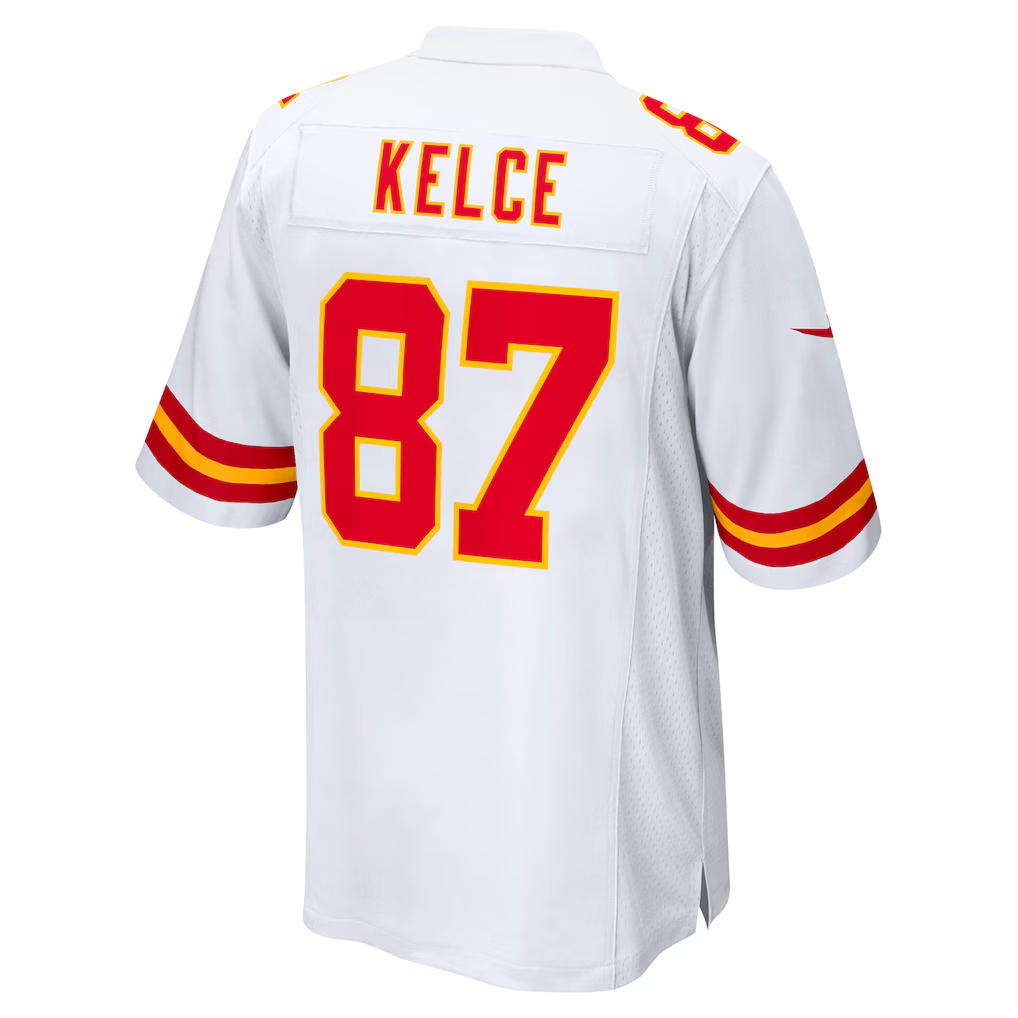 Pouc KC.Chiefs #87 Travis Kelce White Player Game Stitched Jerseys