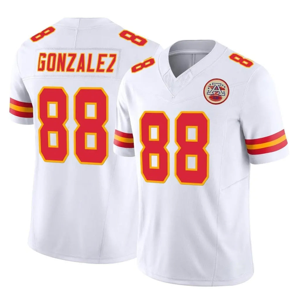 Pouc KC.Chiefs #88 Tony Gonzalez Player White Limited Vapor F.U.S.E. Home Game Stitched Jerseys
