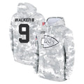 Pouc KC.Chiefs #9 Kenneth Walker III Player Arctic Camo Salute to Service Hoodies Limited Game Stitched Jerseys